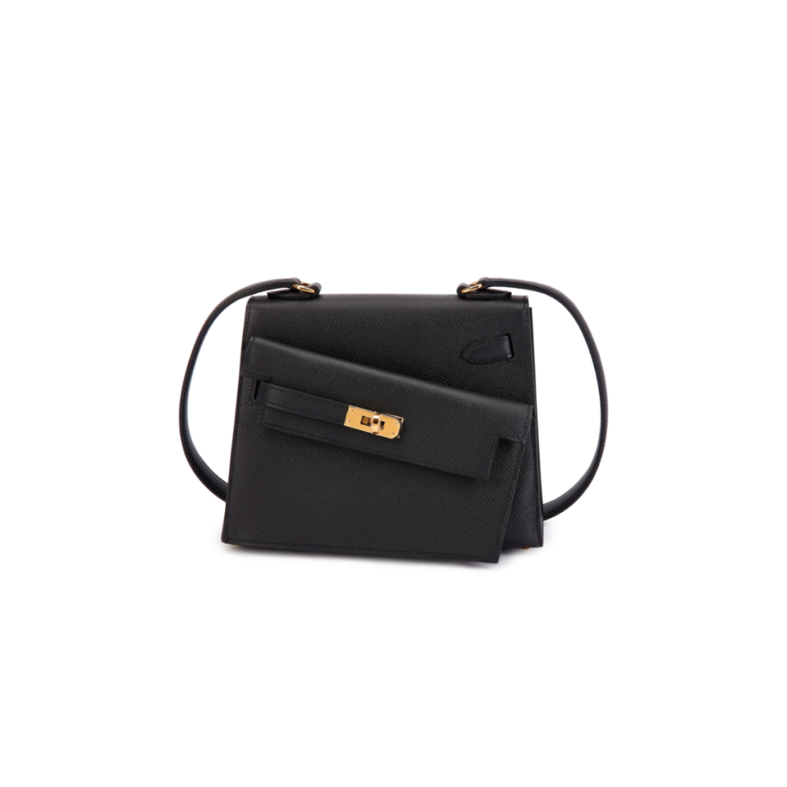 H**mes KELLY DESORDRE 20 MINI BLACK EPSOM (20*14*10cm)